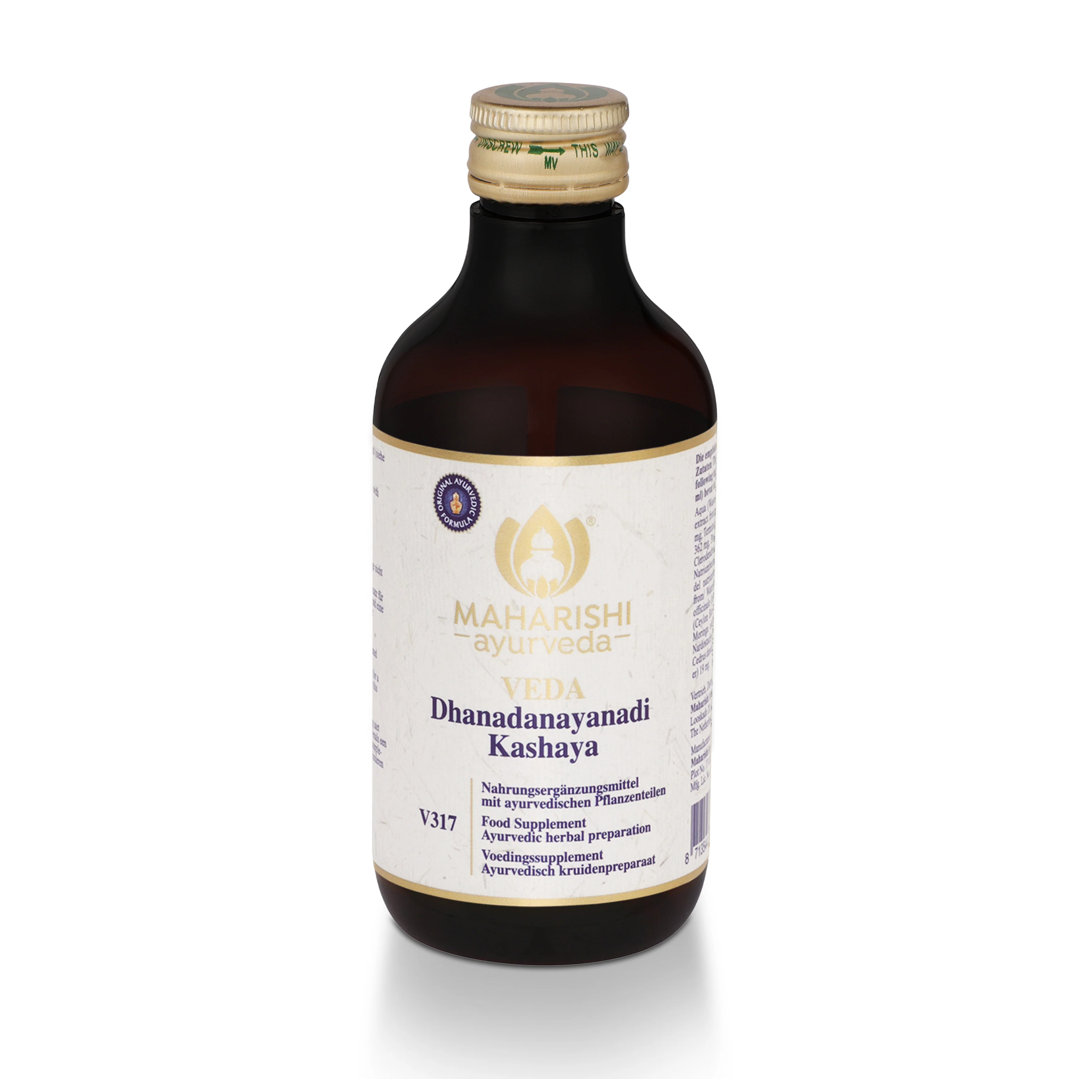 Dhanadanayanadi Kashaya V317 – Ayurveda Nahrungsergänzung mit Kräutern